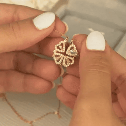 Colar da Sorte no Amor – Trevo & 4 Corações